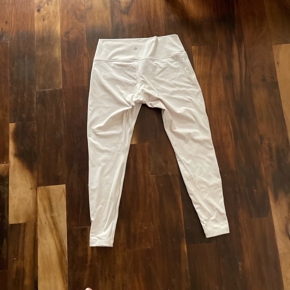 Lululemon size 14 off white leggings.